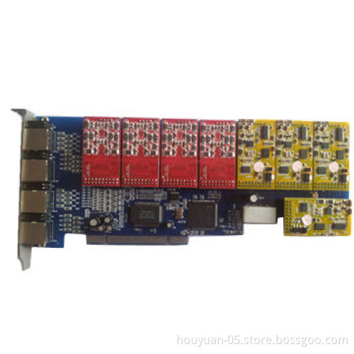 TDM400P Asterisk Card, Supports Freeswitch, Dahdi and Zaptel Soft Switch IVR, VoIP PBX System
